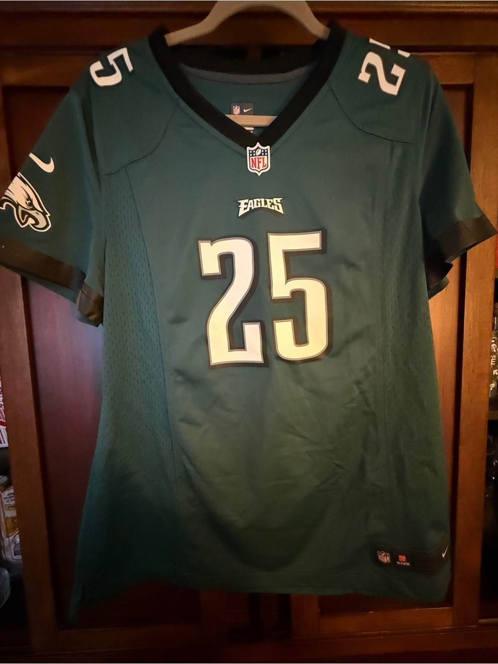 Nike Women's Philadelphia Eagles #25 Jersey in Midnight Green and White